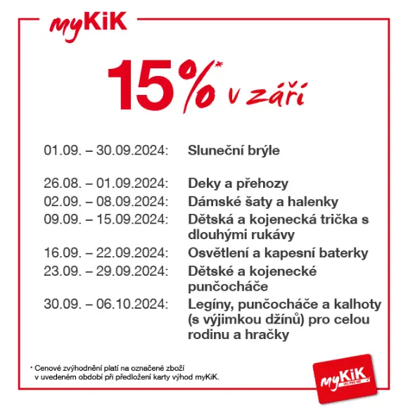 KARTA VÝHOD myKiK: VÍC PRO MĚ ✓